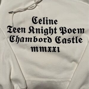 Celine teen knight poem hoodie